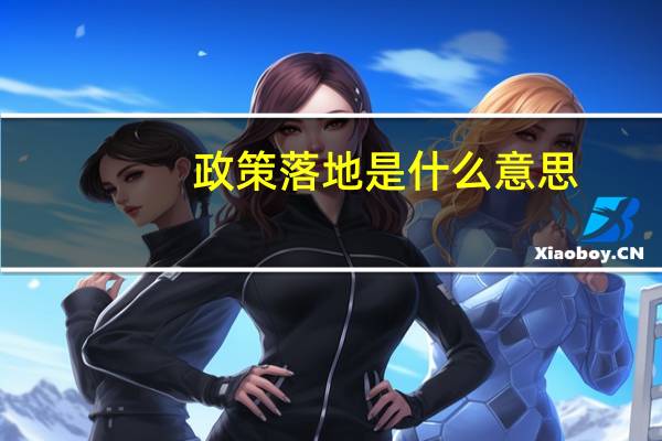 政策落地是什么意思
