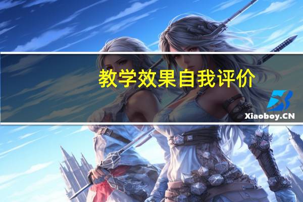 教学效果自我评价