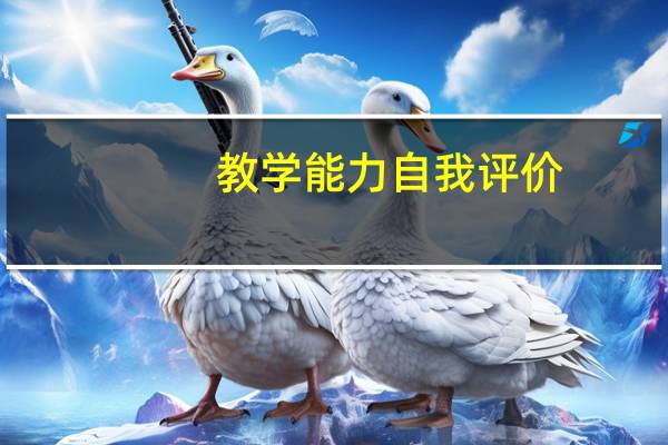 教学能力自我评价