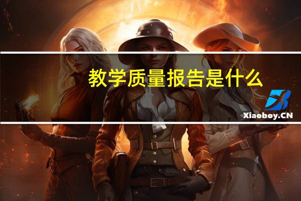 教学质量报告是什么