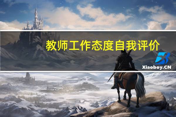 教师工作态度自我评价