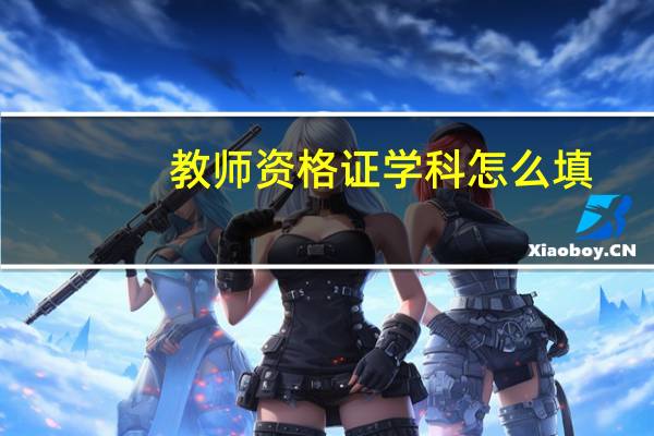 教师资格证学科怎么填