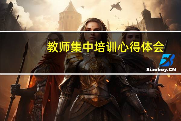 教师集中培训心得体会