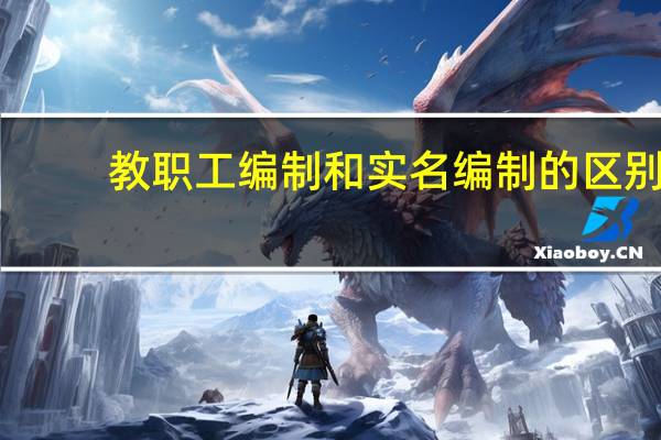 教职工编制和实名编制的区别