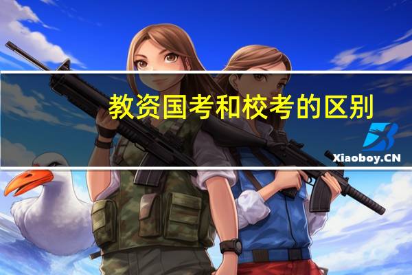 教资国考和校考的区别
