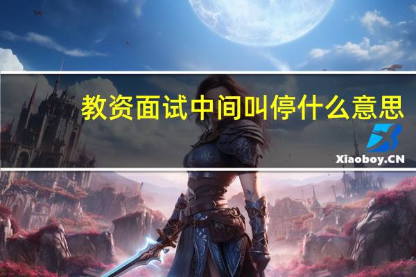 教资面试中间叫停什么意思