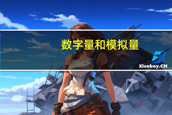 数字量和模拟量