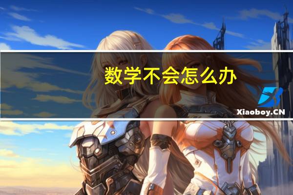 数学不会怎么办？