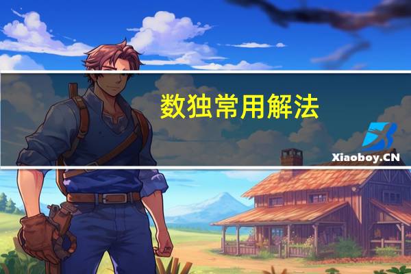 数独常用解法