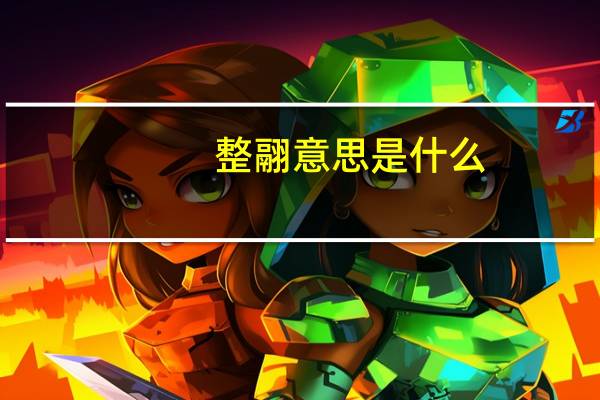 整翮意思是什么