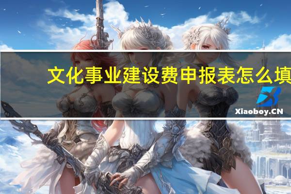 文化事业建设费申报表怎么填