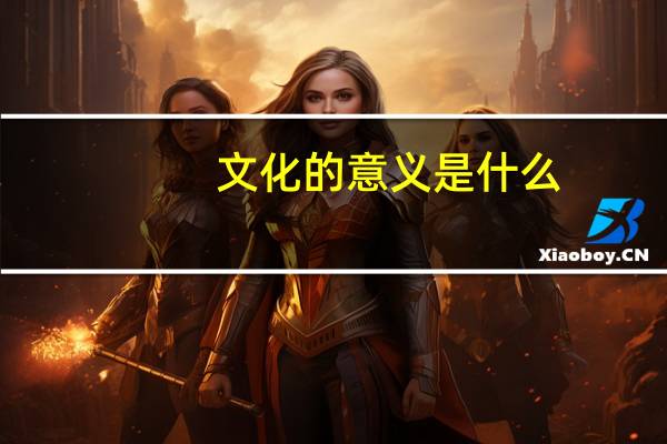 文化的意义是什么