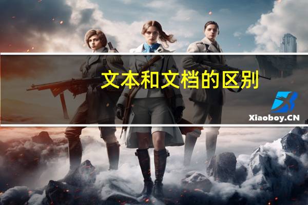 文本和文档的区别