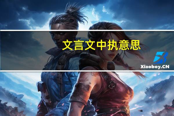 文言文中执意思