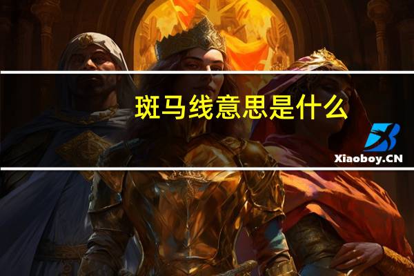 斑马线意思是什么
