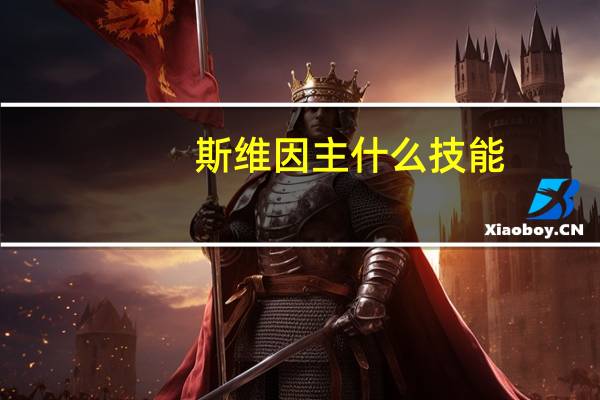 斯维因主什么技能