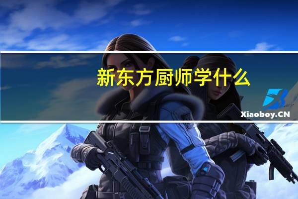 新东方厨师学什么