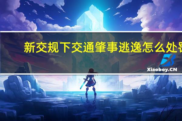 新交规下交通肇事逃逸怎么处罚