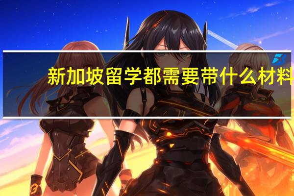 新加坡留学都需要带什么材料