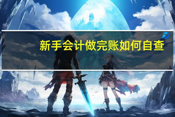 新手会计做完账如何自查