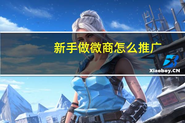 新手做微商怎么推广