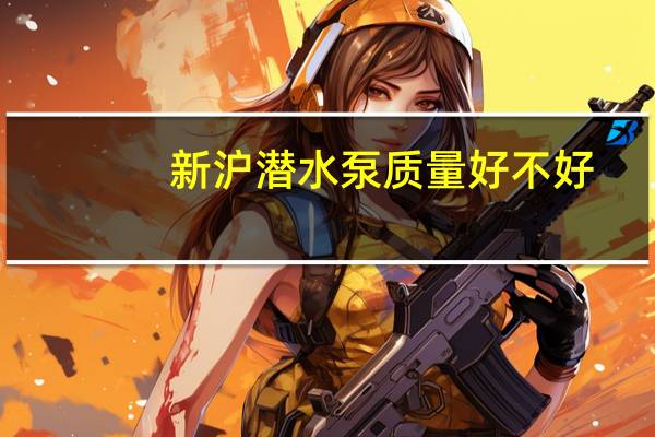 新沪潜水泵质量好不好