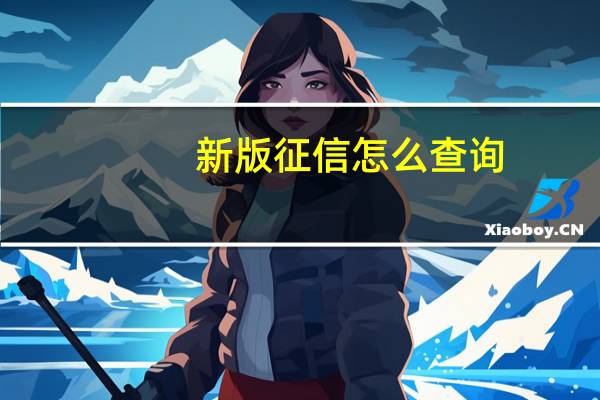 新版征信怎么查询