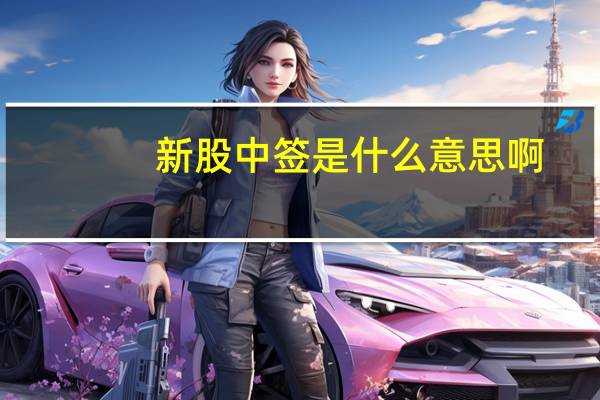 新股中签是什么意思啊