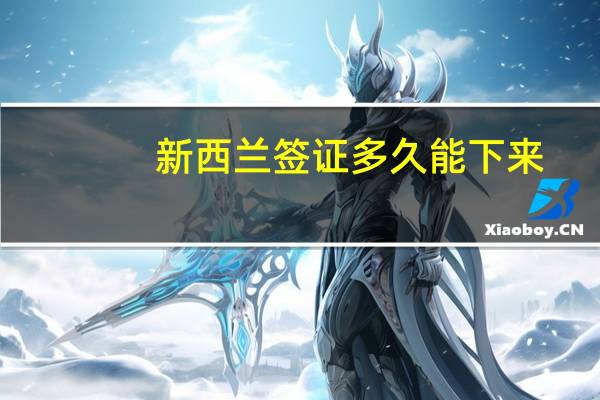 新西兰签证多久能下来