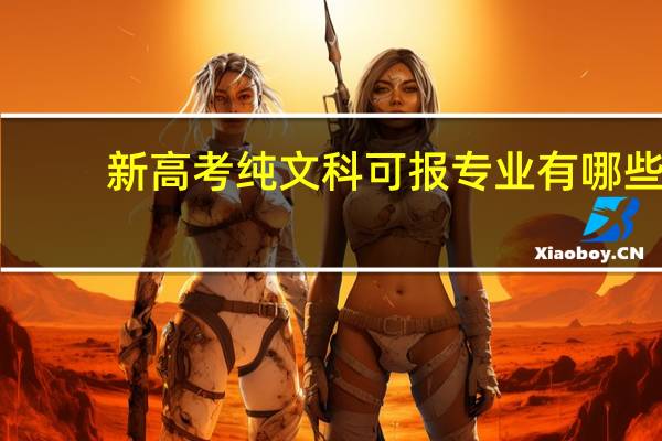 新高考纯文科可报专业有哪些