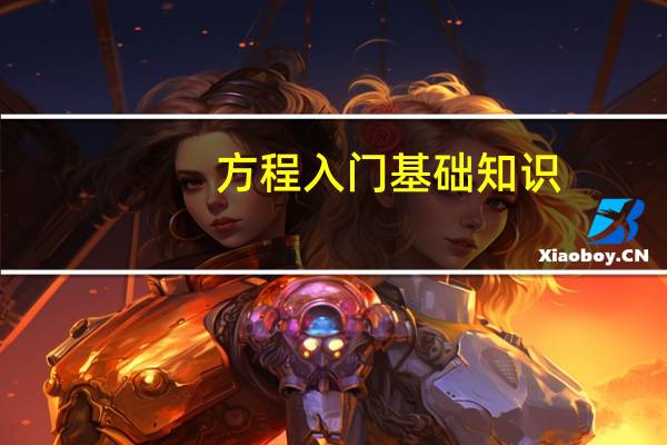 方程入门基础知识