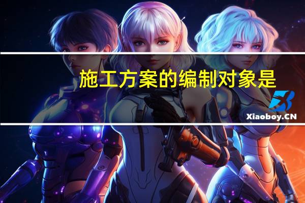 施工方案的编制对象是