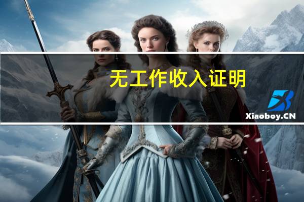 无工作收入证明