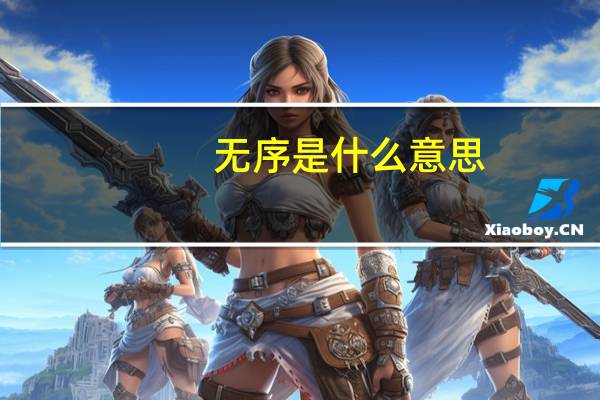 无序是什么意思