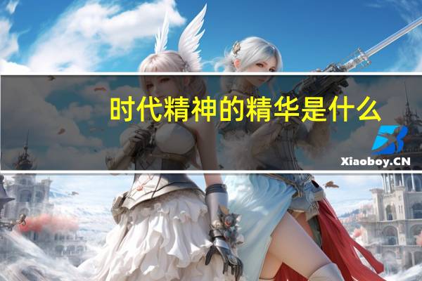 时代精神的精华是什么