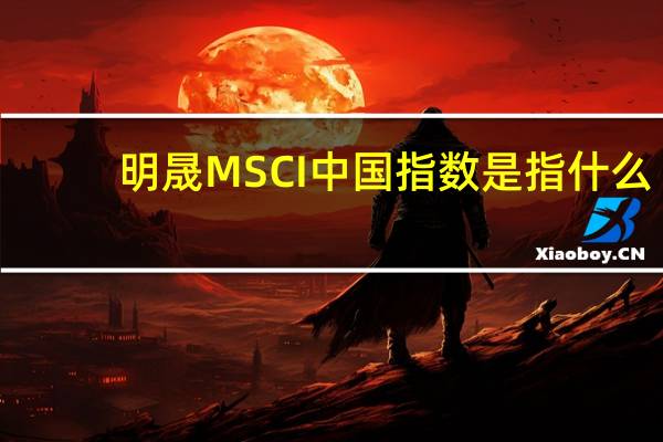 明晟MSCI中国指数是指什么