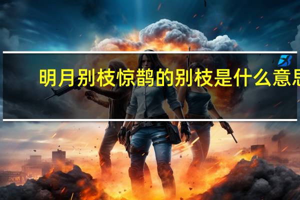 明月别枝惊鹊的别枝是什么意思