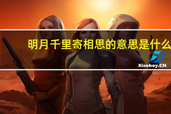 明月千里寄相思的意思是什么