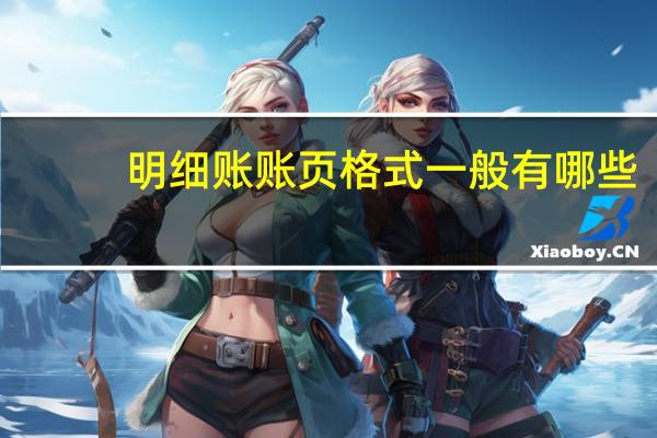 明细账账页格式一般有哪些