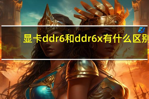 显卡ddr6和ddr6x有什么区别