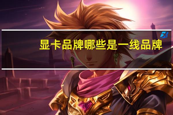 显卡品牌哪些是一线品牌