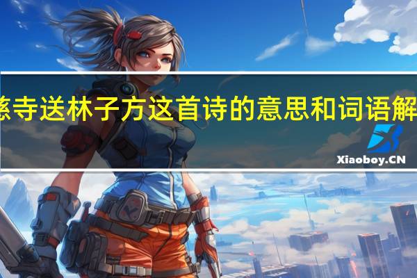 晓出净慈寺送林子方这首诗的意思和词语解释晓出和别红