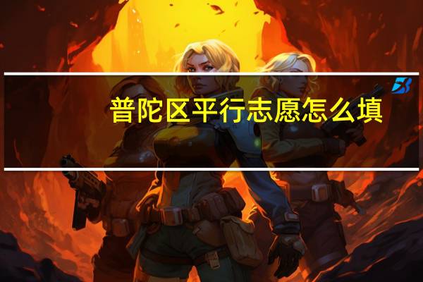 普陀区平行志愿怎么填