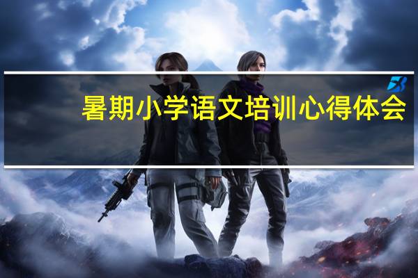 暑期小学语文培训心得体会