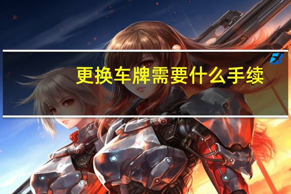 更换车牌需要什么手续