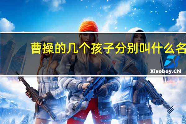 曹操的几个孩子分别叫什么名
