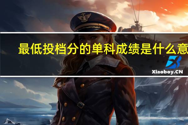 最低投档分的单科成绩是什么意思