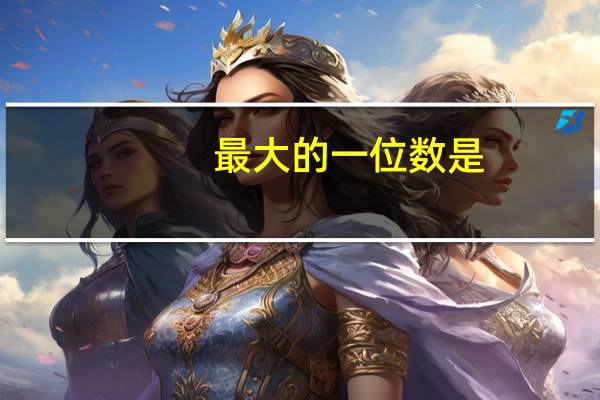 最大的一位数是