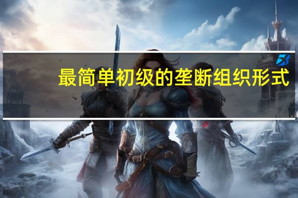 最简单初级的垄断组织形式