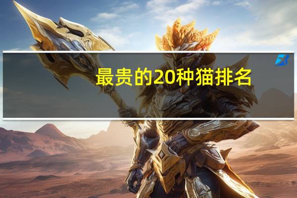 最贵的20种猫排名